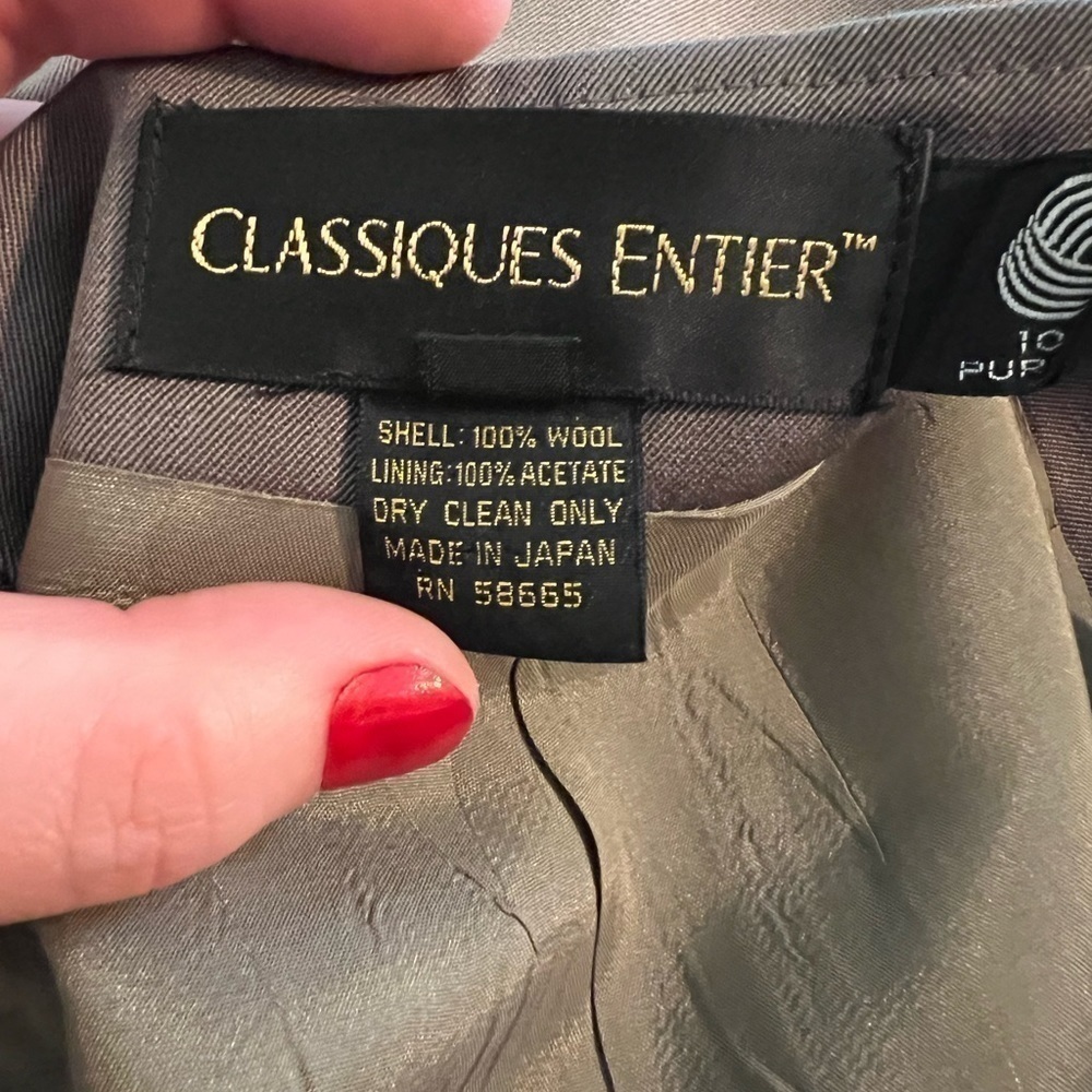 Classiques Entier Dark Khaki Skirt Size 4 - Picture 7 of 9